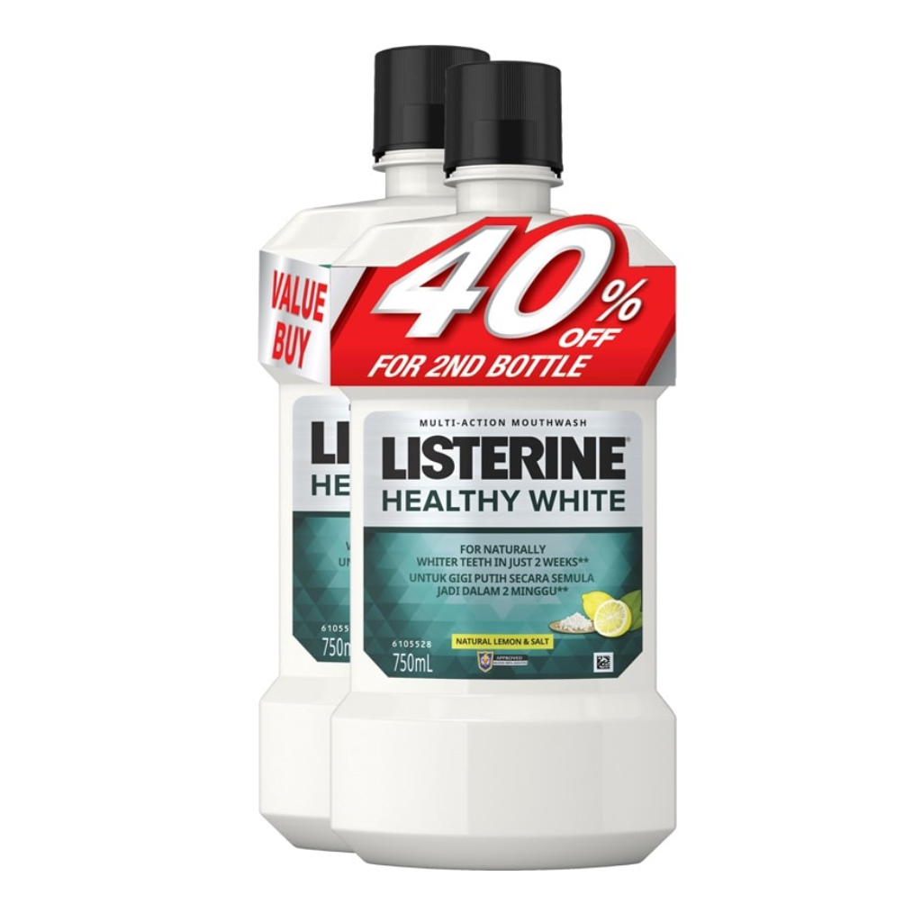 LISTERINE Listerine Healthy White 750ml Twin Pack | Shopee Malaysia