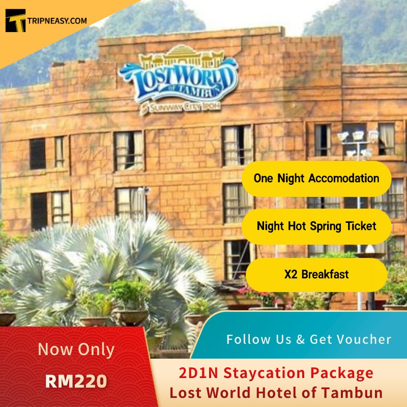 Tripneasy 2d1n Lost World Hotel Of Tambun Hot Springs Night Park Package With Breakfast For 2 Shopee Malaysia