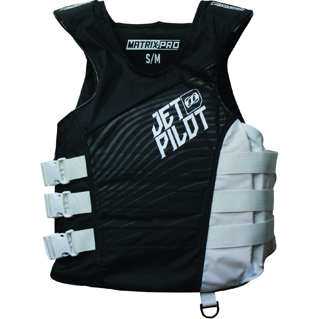 Jetpilot Matrix Pro Nylon PFD AS4758 Life Jacket Vest Black/White