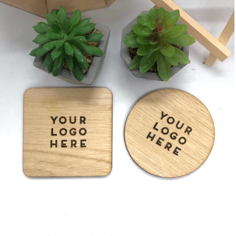 M'sia (Ready Stock) Custom Wood Coaster Doorgift Name Logo Engrave Coaster Home  Office Cafe Restaurant Hotel | Shopee Malaysia