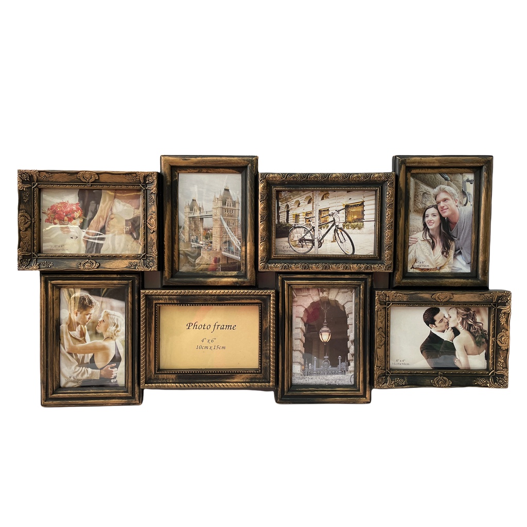 Multi Family Wall Hanging Picture Photo Frame 4R - 8 Slots