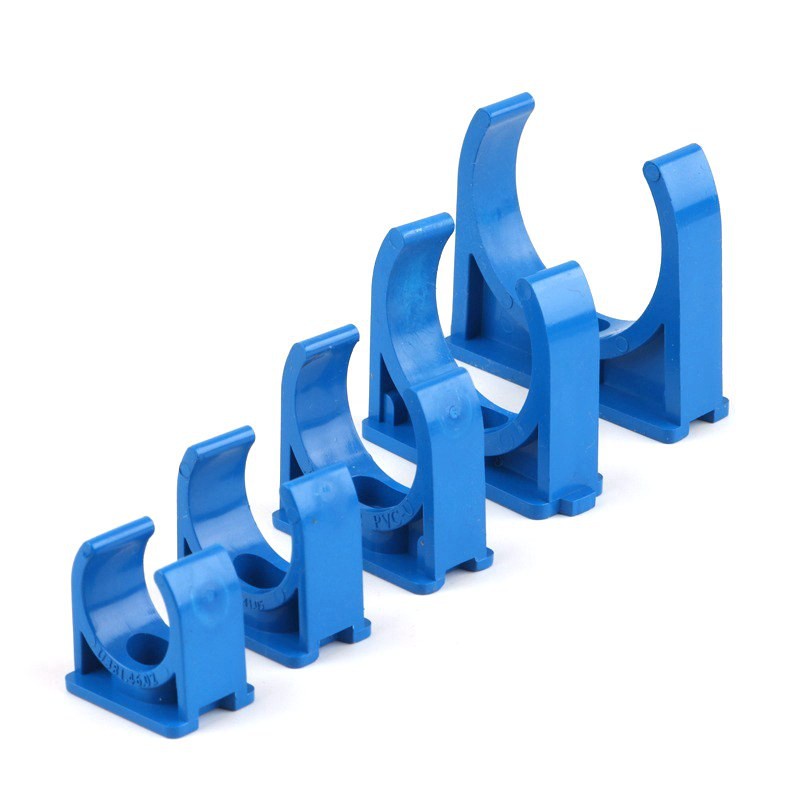 5pcs PVC Pipe Clamp 20/25/32/40/50mm Paip Bracket Blue PVC Pipe Support