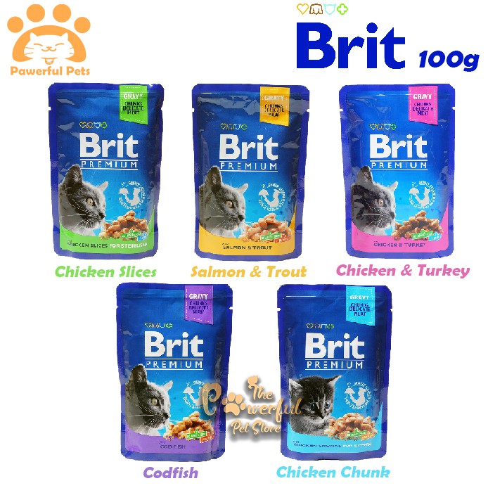 Brit Care Brit Premium Cat Pouch Wet Food Makanan Kucing Basah For 