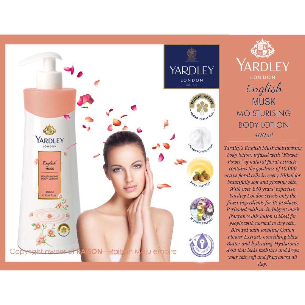 yardley moisturising body lotion