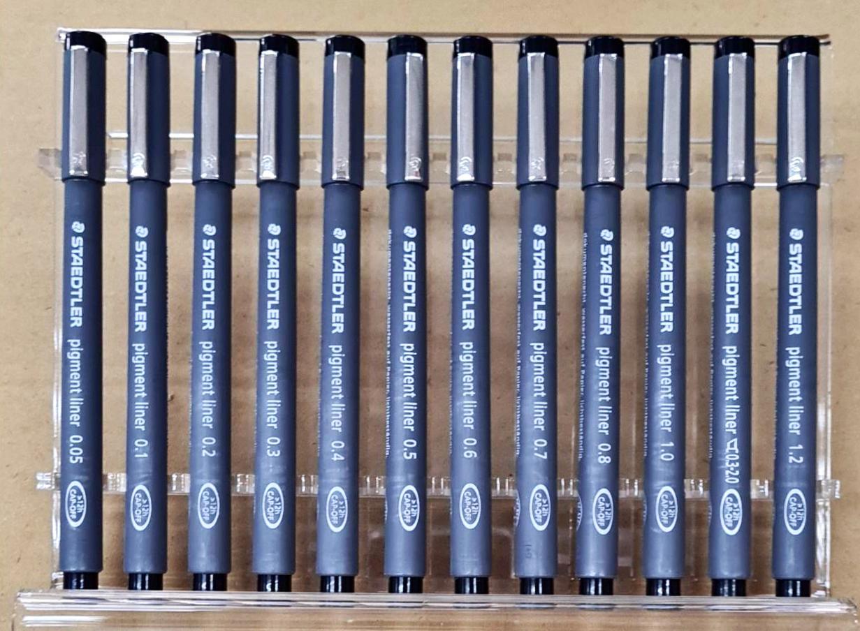 Staedtler Pigment Liner 0.2mm - Penna Fineliner Nero, Confezione Da 10