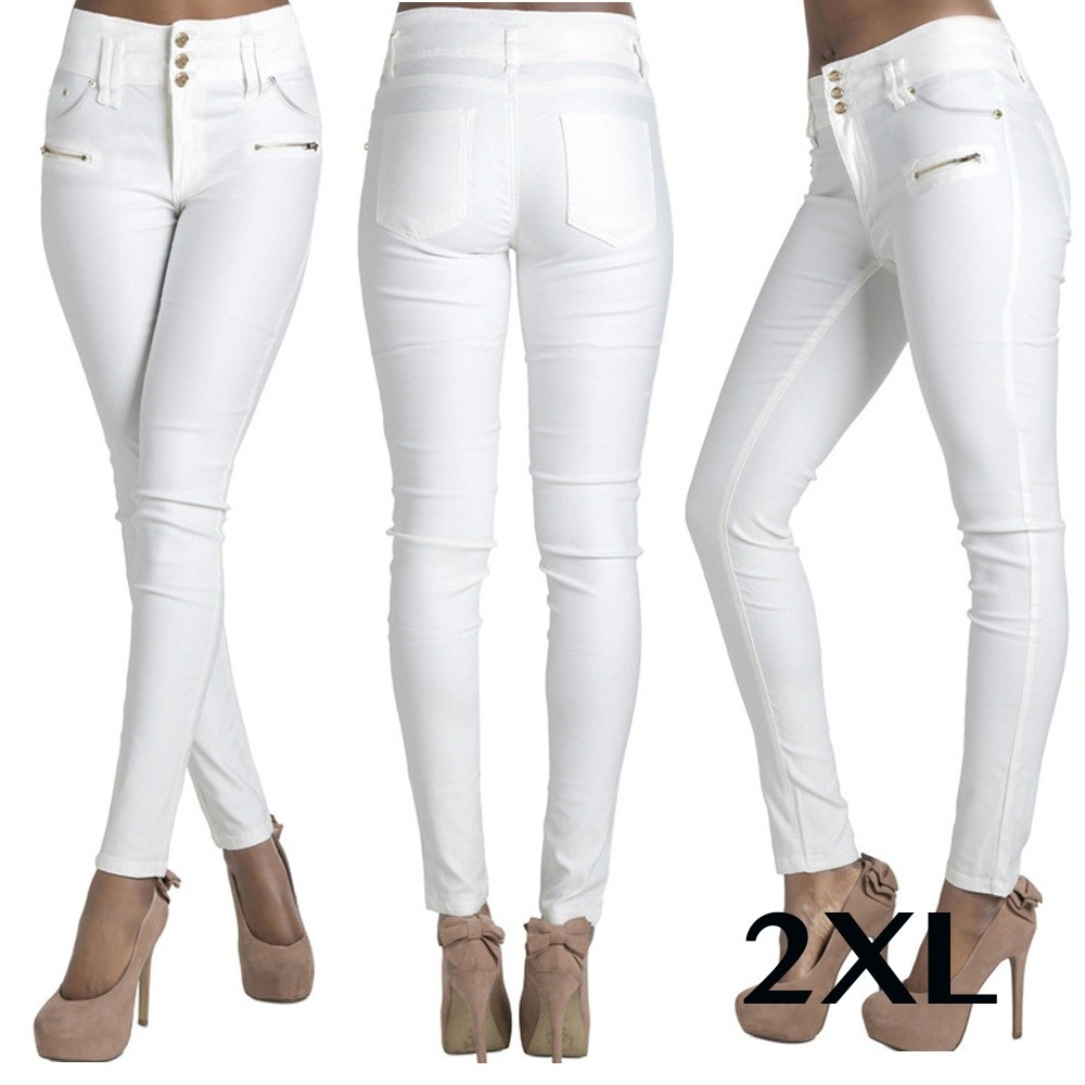 white pencil jeans