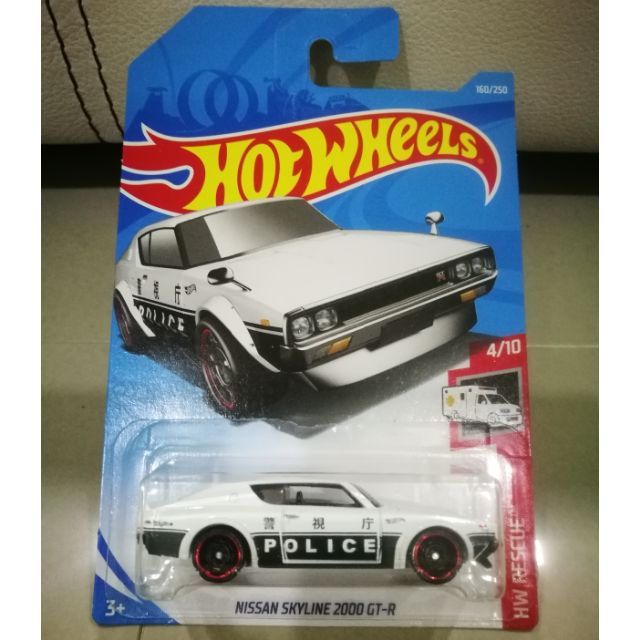 hot wheels nissan skyline 2000 gtr police