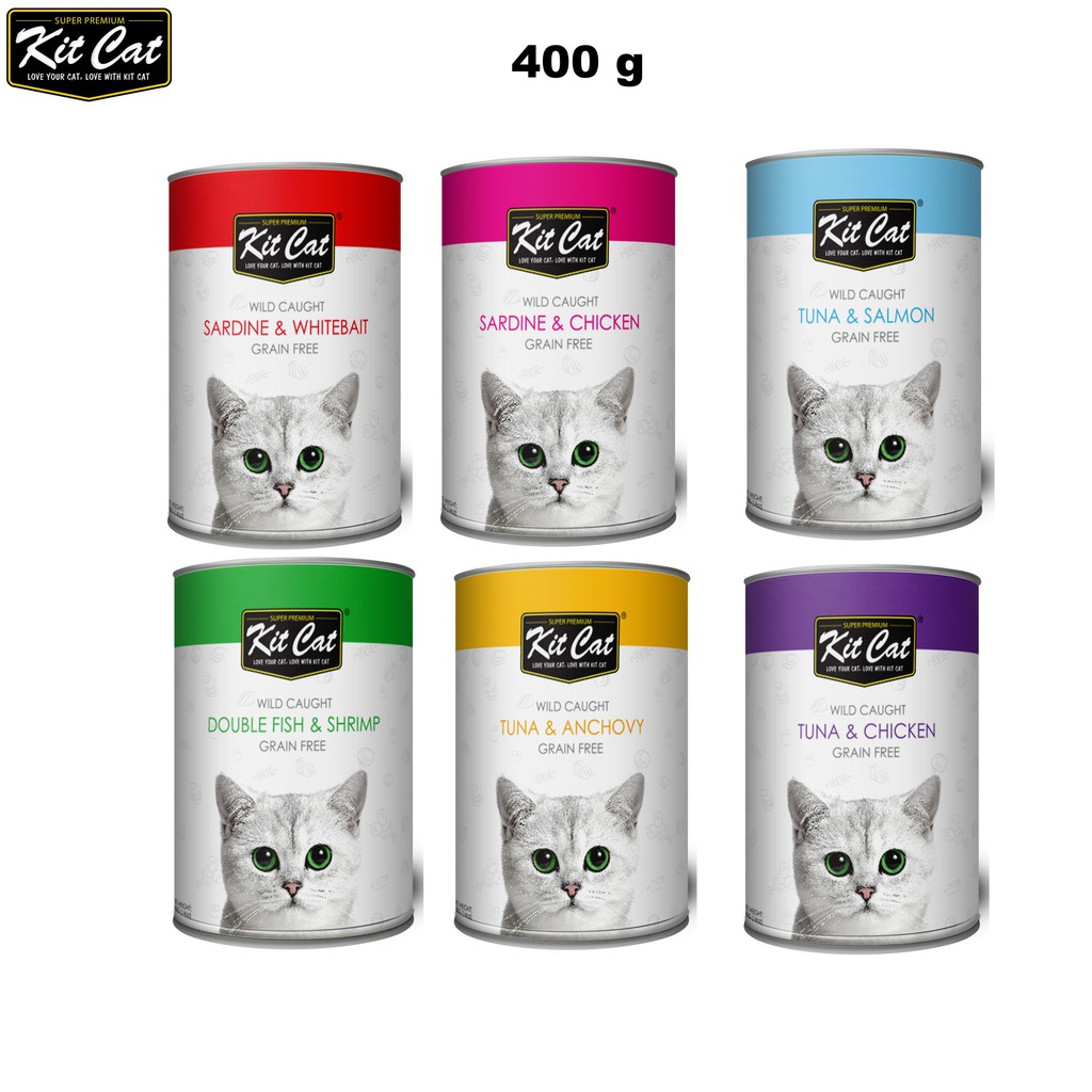 Kit Cat Grain Free Tuna And Crab Wet Cat Food 400g 2 Cans Atelier