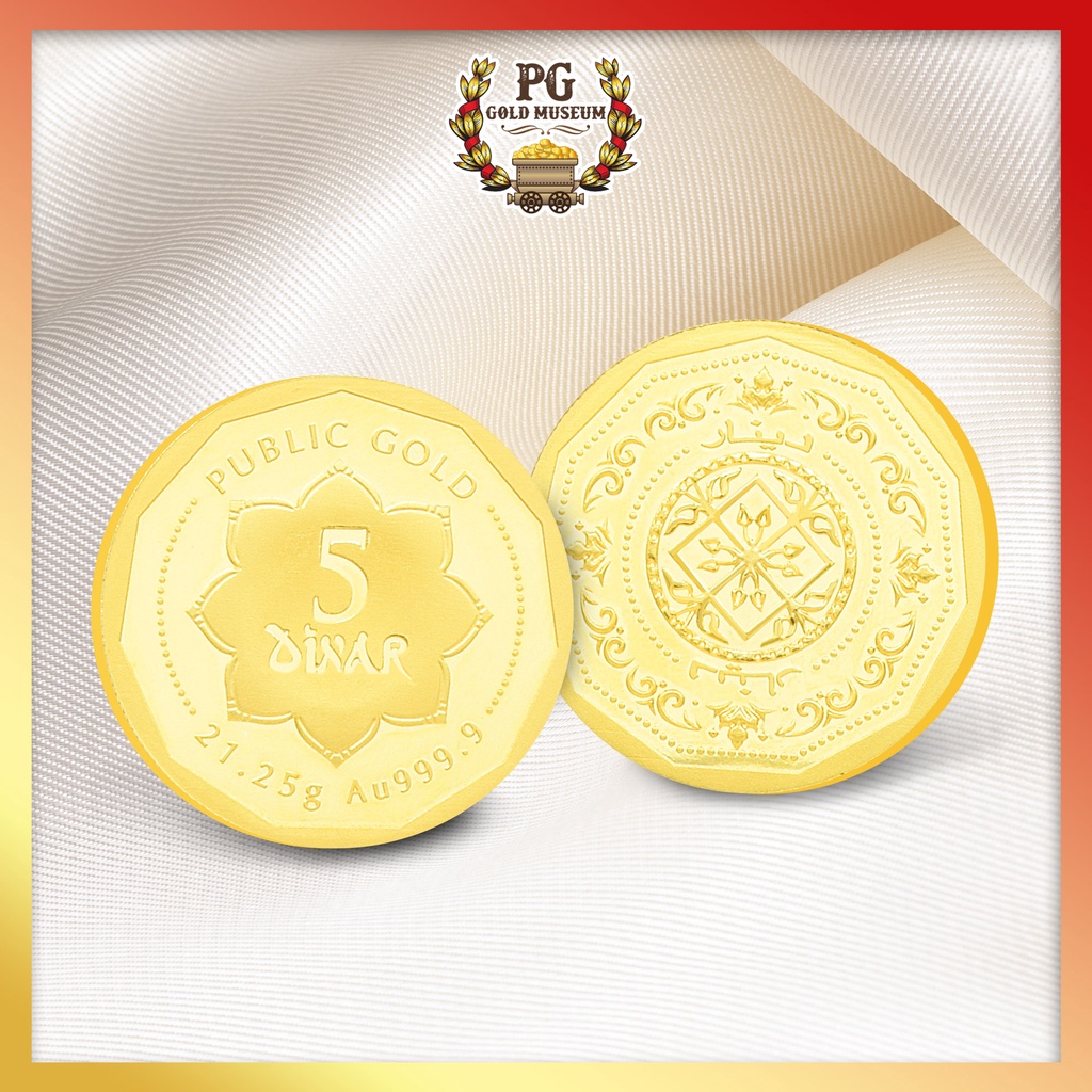 Public Gold PG 5 Dinar 21.25G (Au 999.9) 24K