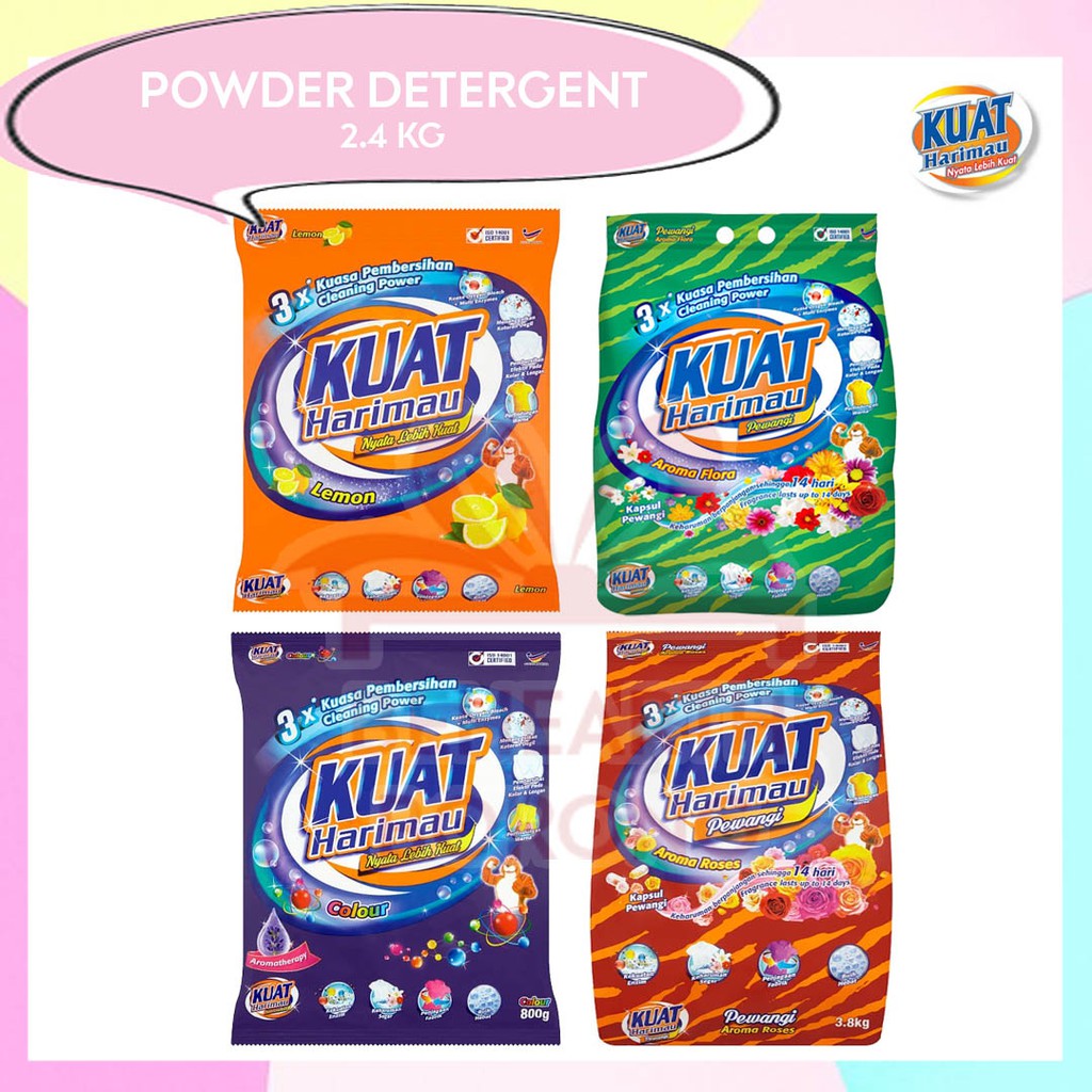 Buy Kuat Harimau 2 4 Kg Detergent Sabun Pencuci Baju Serbuk Seetracker Malaysia