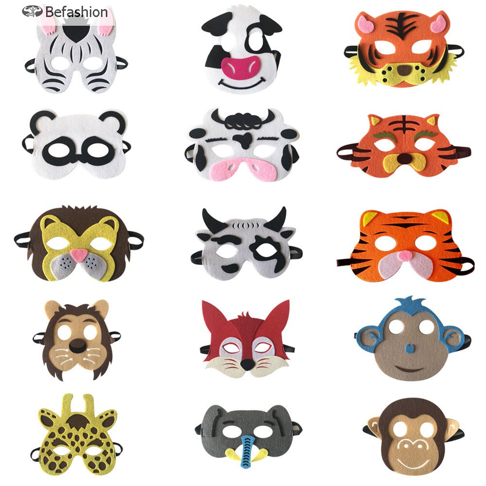BF Children Halloween Masks Cute Animal Lion Tiger Fox Masquerade Party  Costume Cosplay Prop | Shopee Malaysia