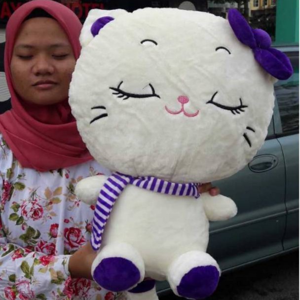 Cute Cat Kitty Sleepy Anak Patung Kucing Plush Soft Toy 55cm Size 