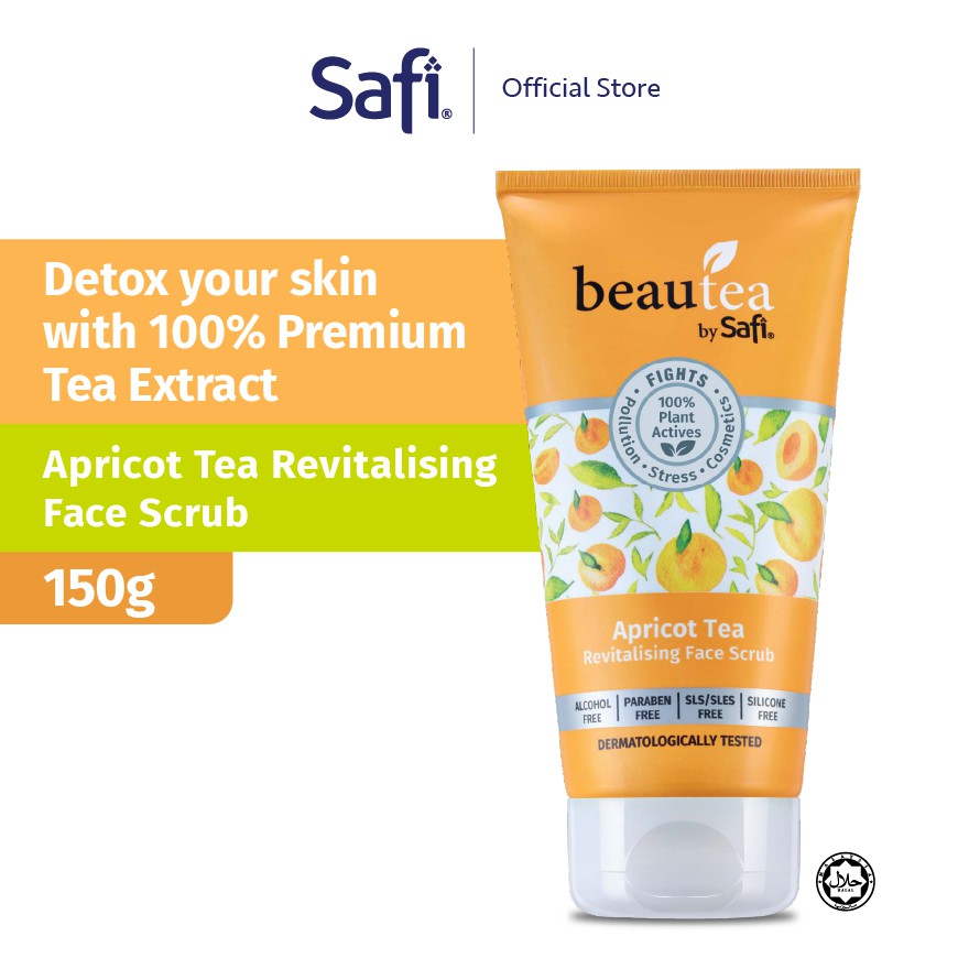 SAFI Beautea Apricot Tea Revitalising Face Scrub 150g | Shopee Malaysia