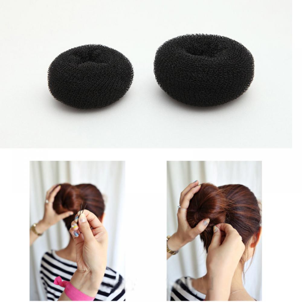 Girl Black Styling Black Doughnut Shaper Hair Bun Updo Shopee