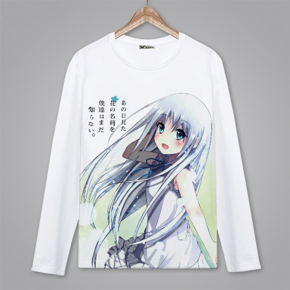 Anime The Flower T Shirt Face Code Clothing 动漫周边衣服未闻花名那朵花体恤面码服装男女秋季长袖打底衫 Shopee Malaysia