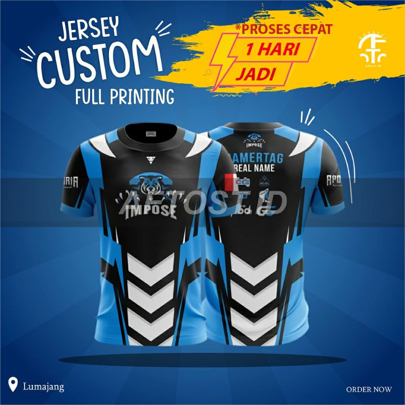Baju Kaos Jersey Jersey Esports Custom Logo Contoh Design Baju