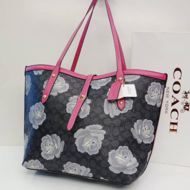 coach flower tote