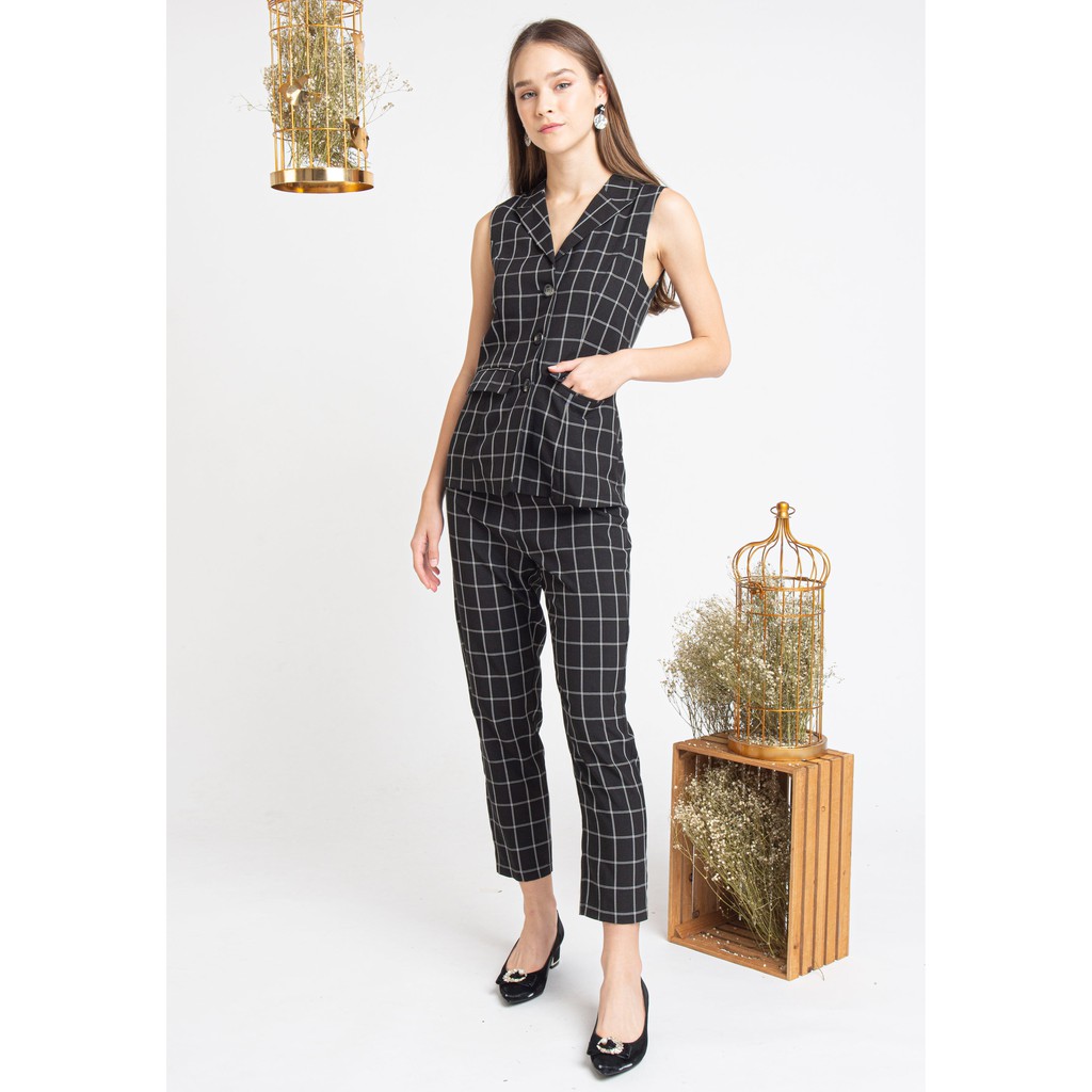 Lzzie Brigitte Jumpsuit - Black And Grey