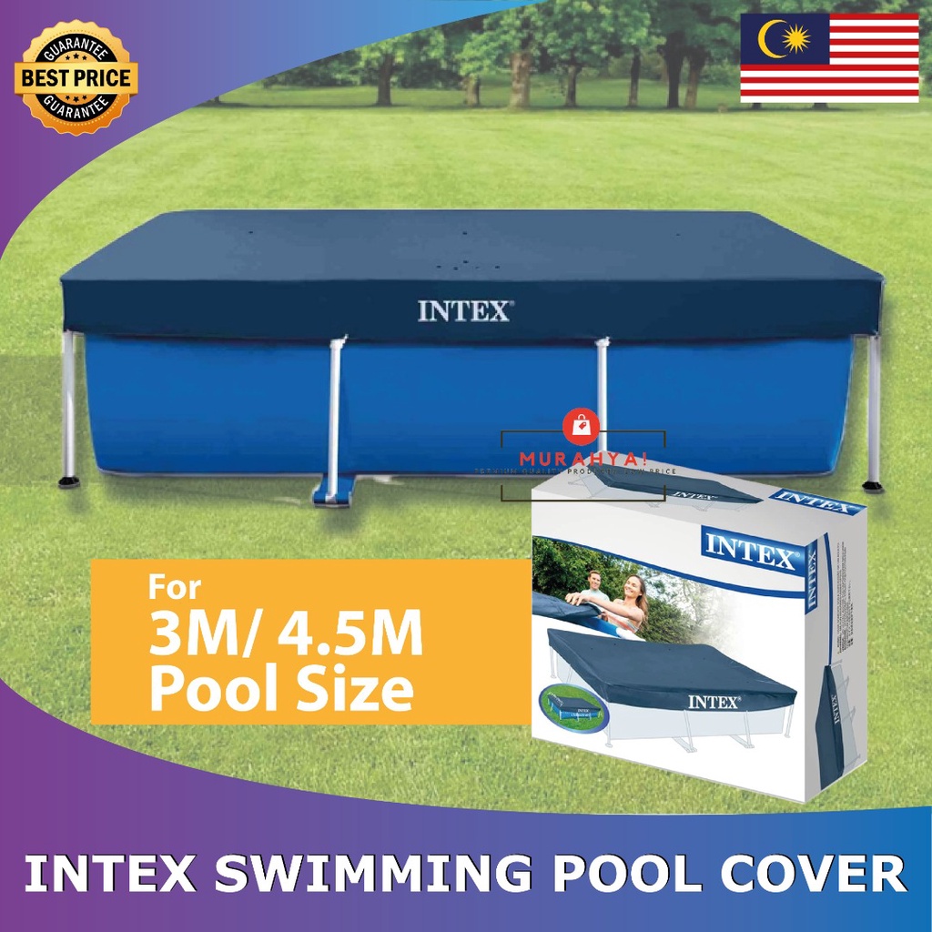 Penutup kolam renang Intex Swimming pool cover 4.5m 3m Intex pool cover