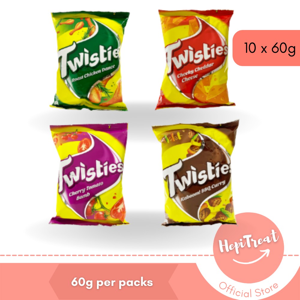 Mondelez Twisties Snack Roasted Chicken / BBQ Curry / Cheese / Tomato ...