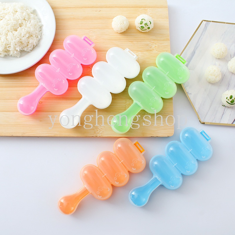 2pcs/set Shake Round Rice Ball Maker Kids Onigiri Sushi Mould DIY Sushi Bento Mold with Rice Scoop Kitchen Accessories