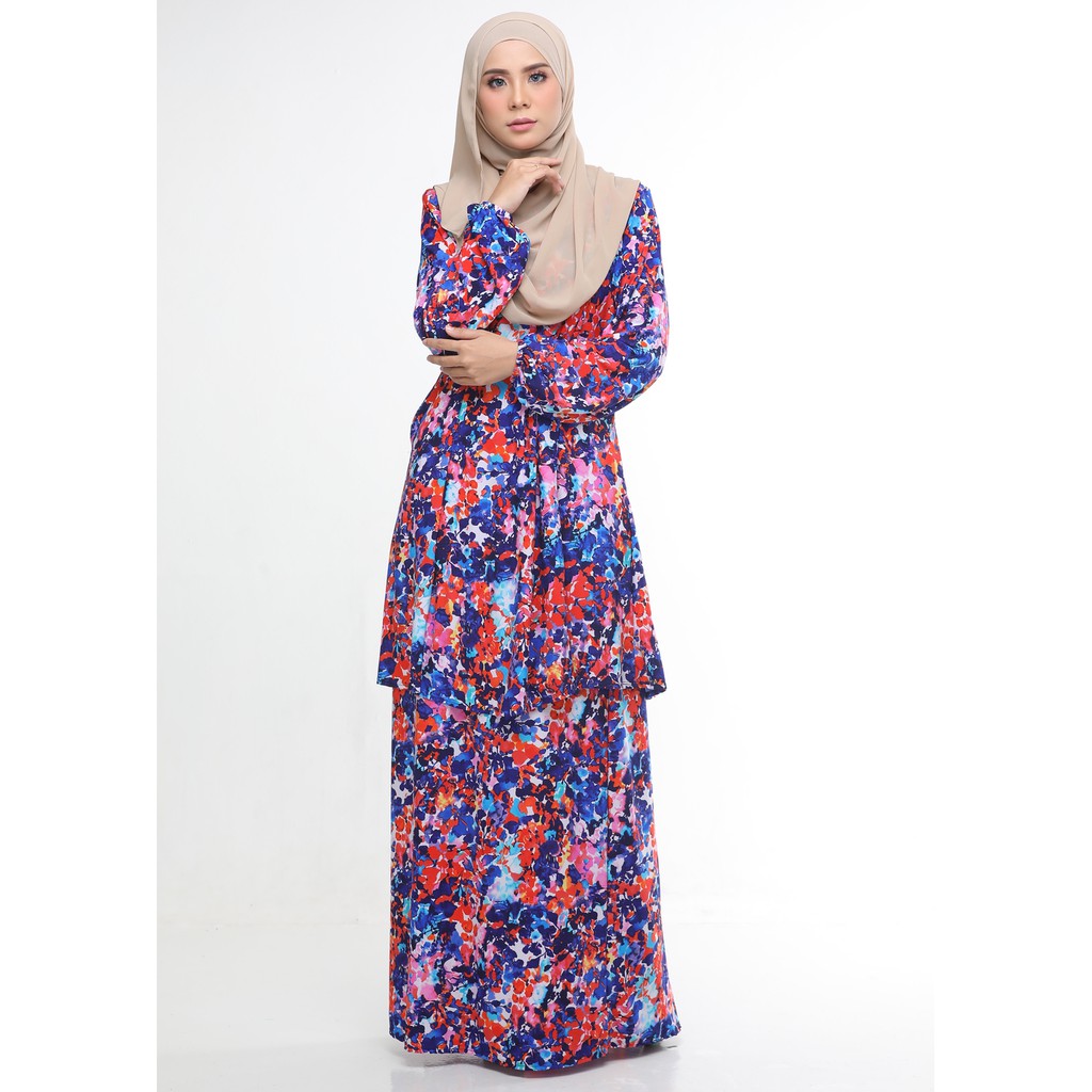  Baju  Kurung  Moden  Adiva Korean Lycra Muslimah Wear Zip  