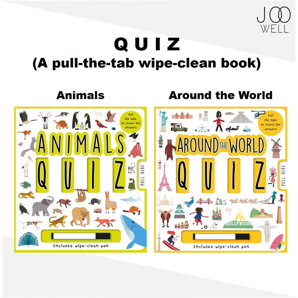 Animal / Around the World Quiz (A pull-the-tab wipe-clean book) | Shopee  Malaysia