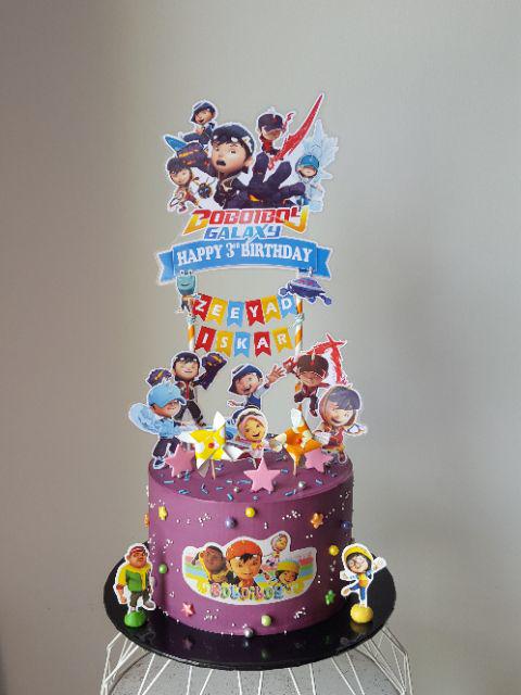 Boboiboy Galaxy Cake Topper Shopee Malaysia