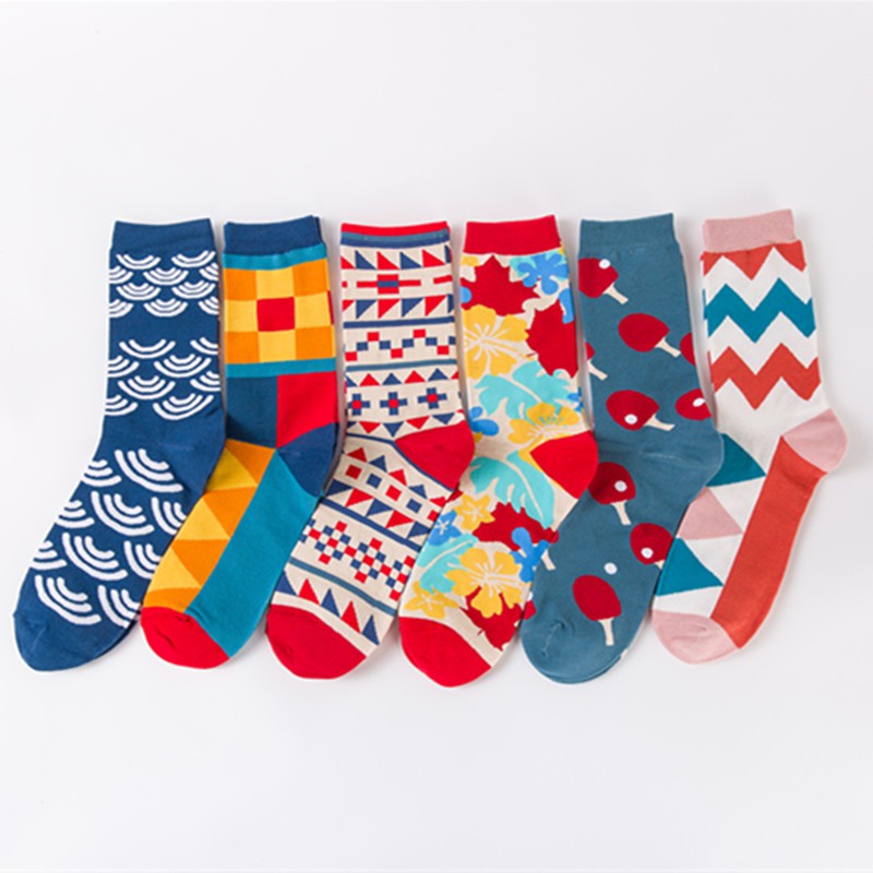 Happy Socks Men Casual Cotton Sock New Style Women Novelty Funny Socks