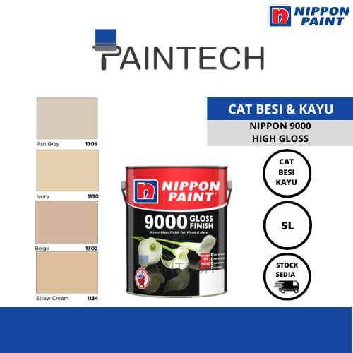 Nippon 9000 Gloss Finish Wood & Metal Cream / Beige Paint (Cat Minyak
