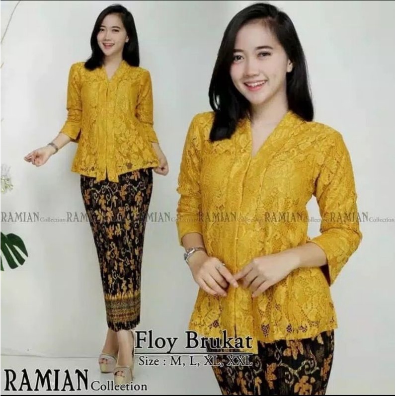Floy Brukat Kebaya Set/Luxury 10 Color Party Kebaya/Modern Kebaya