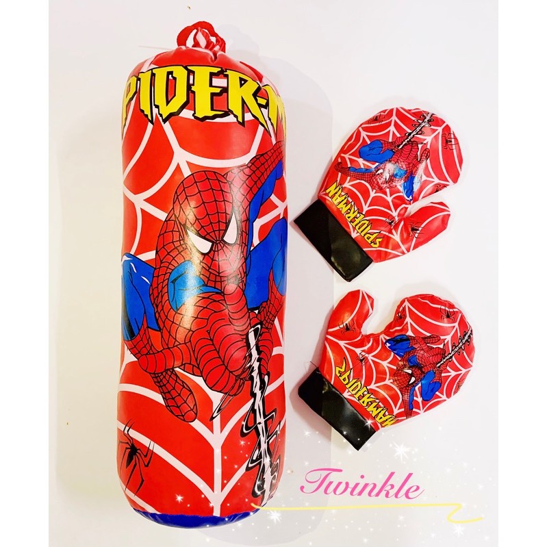Spiderman Boxing Punching Bag Set For Kid With Boxing Gloves Boxing Set