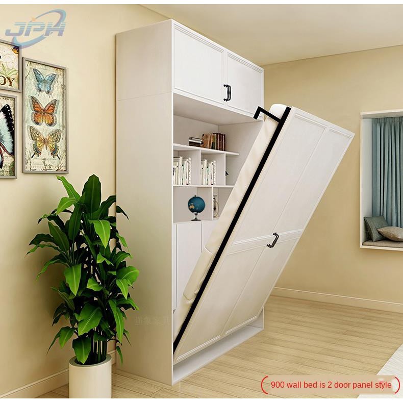 Folding bed single home space-saving lunch break double invisible wall multifunctional flip