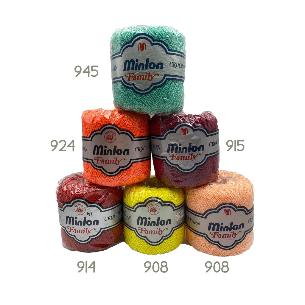 100g Minlon Family Crochet Knitting Yarn (Benang Crochet Yarn) | Shopee ...