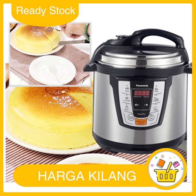 Cooker Rice Cooker 6L Panaletrik Electric Pressure Cooker  Multi