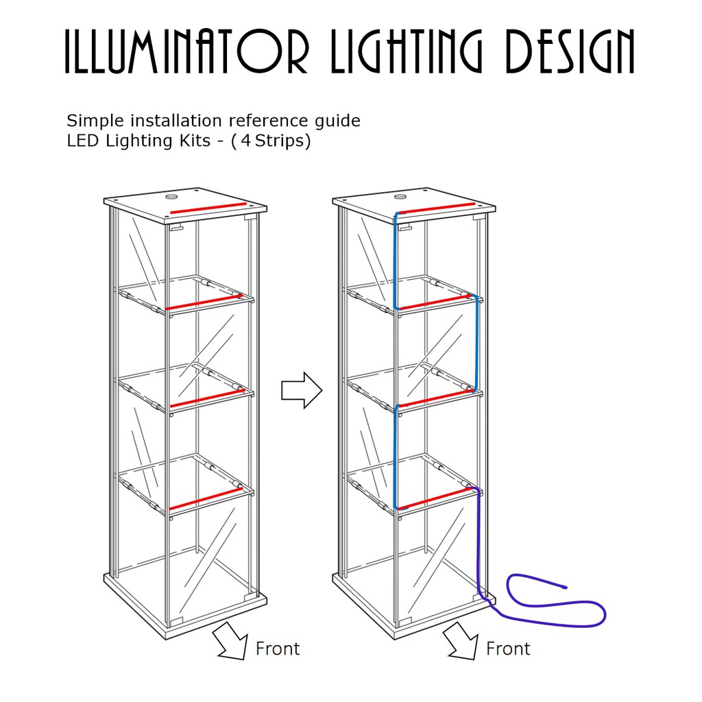 Led Strips Light Led Lighting Kits For Ikea Detolf Cabinet