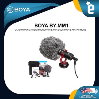 BOYA BY-MM1 Mini Cardioid Condenser Microphone 3.5MM Plug for DSLR, Mirrorless Camera, Smartphone (Ship from Malaysia)