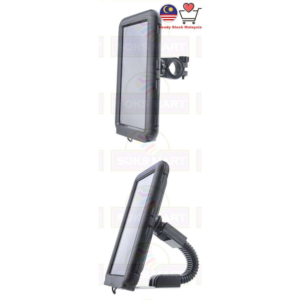 Ready StockMotorcycle & Bicycle Waterproof Universal Case Phone Holder⭐Handlebar Rain Resistant for Smart Phone
