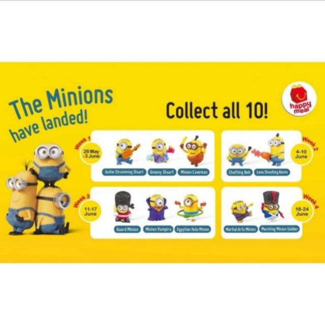 mcdonalds minions toys 2015