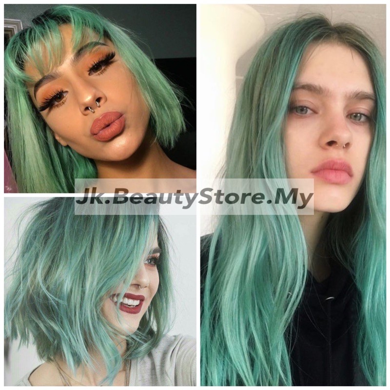 Ready Stock‼️Light Green Hair Color Dye Professional Colour Cream 100ml |  Shopee Malaysia