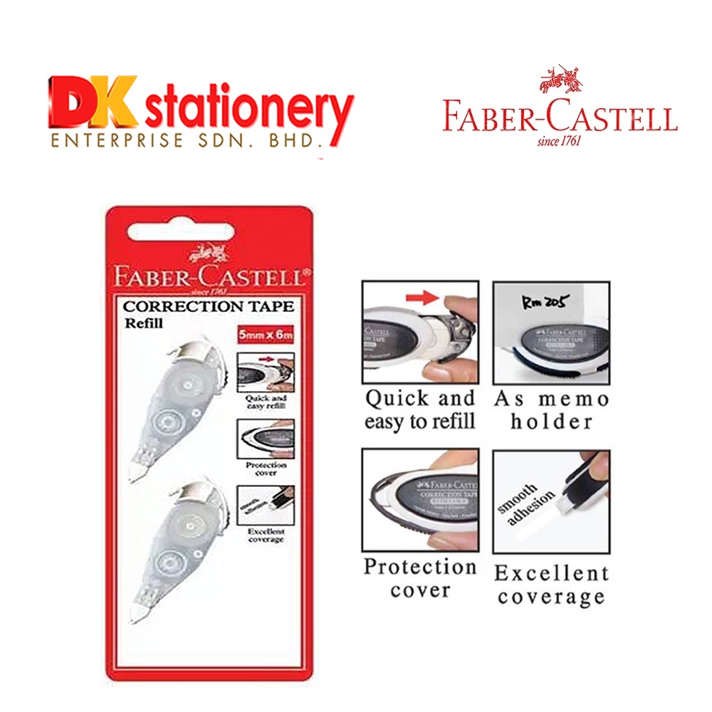 FaberCastell Correction Tape Refill 2pcs/pack I 169103 Shopee Malaysia