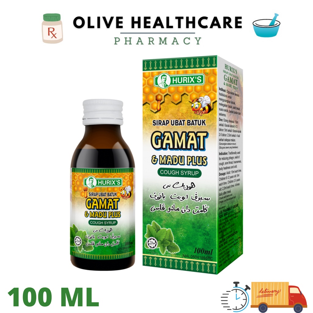 Hurix S Sirap Ubat Batuk Gamat Madu Plus 100ml Shopee Malaysia