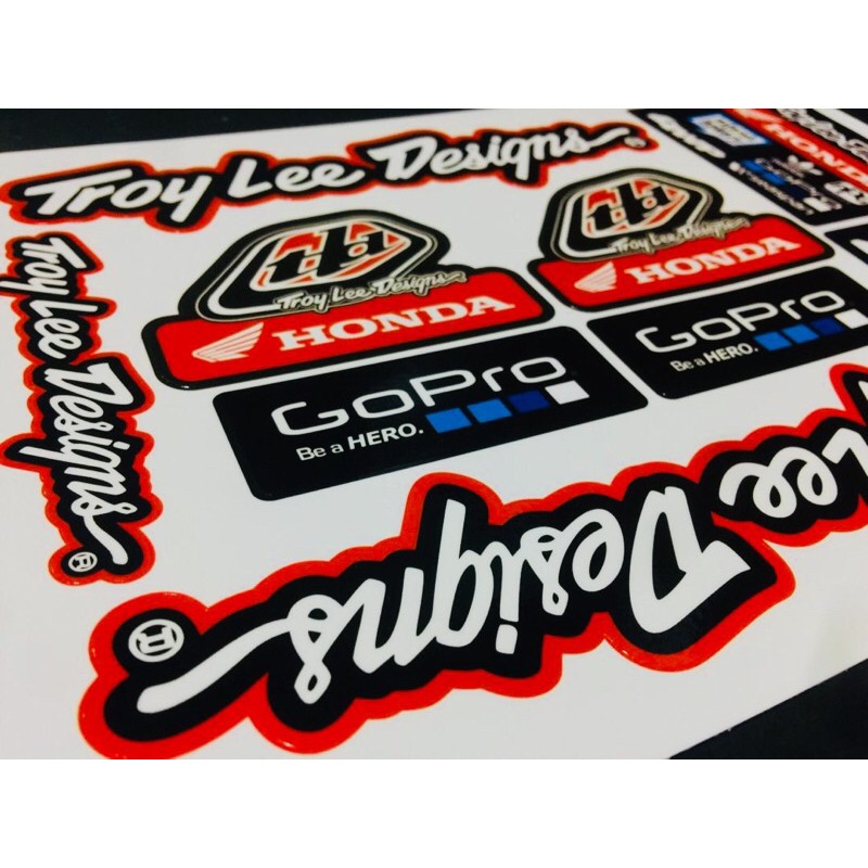 Honda Tld 1set 9pcs Honda Troy Lee Design Sticker Shopee Malaysia