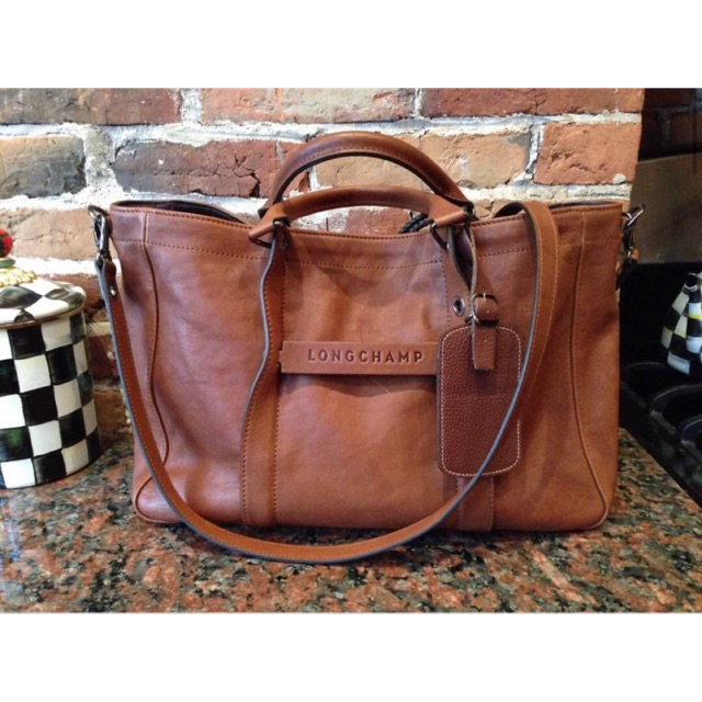 longchamp leather tote bag