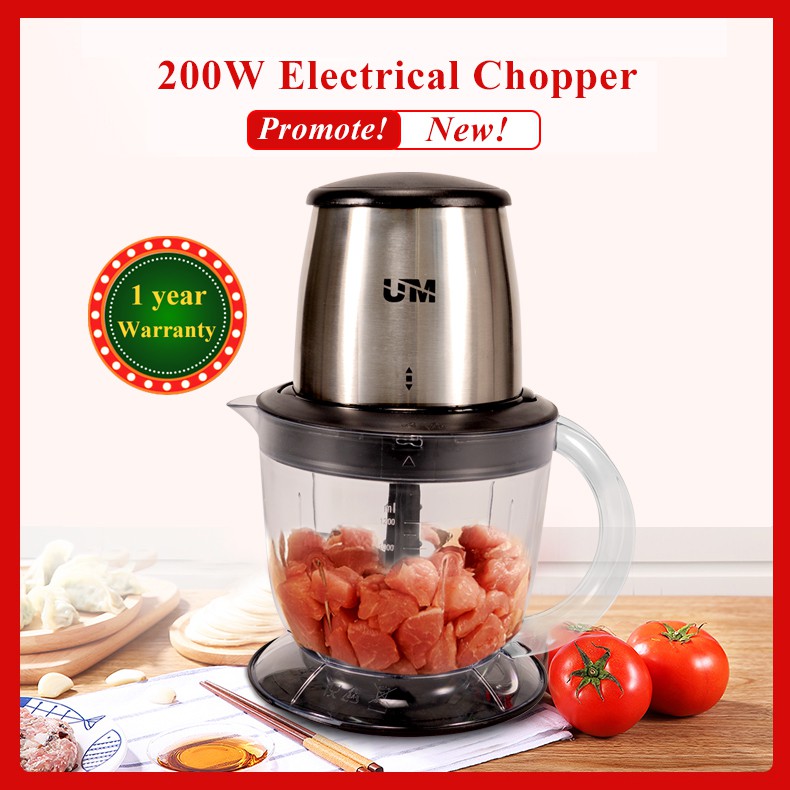 200W Electric Chopper Food Processor Multi Function Meat Mincer Shopee Malaysia