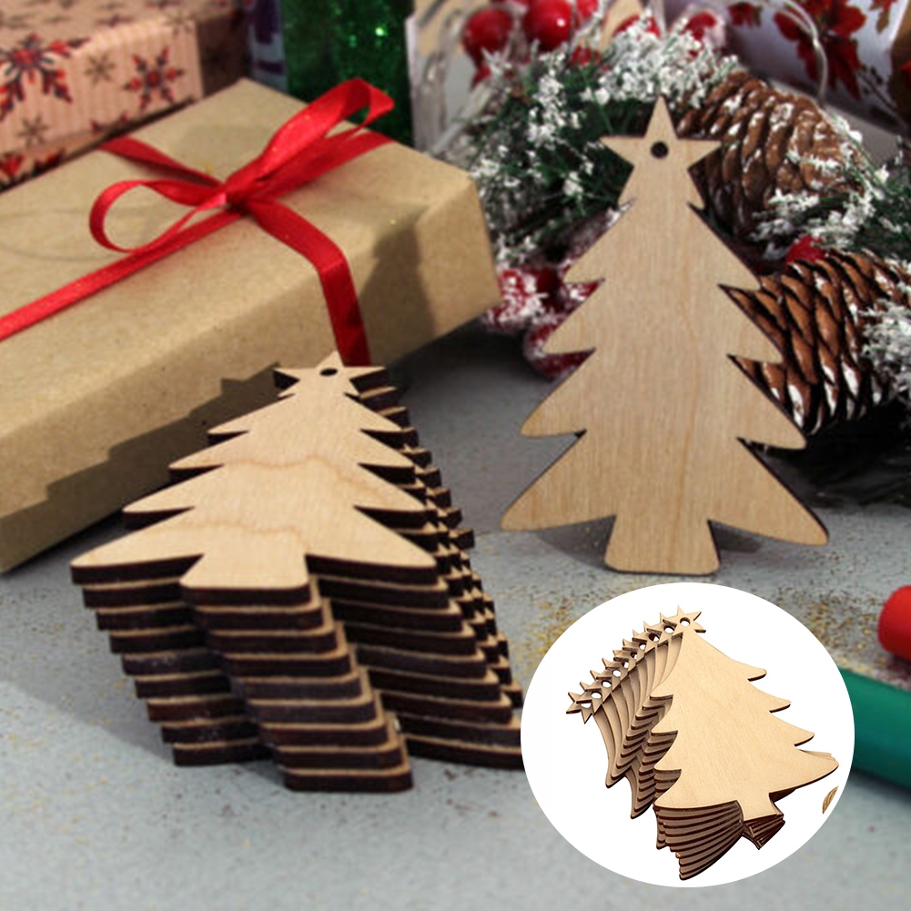 Download 20pcs Wooden Christmas Tree Shape Xmas Hanging Decorations Blanks Craft Gift Shopee Malaysia PSD Mockup Templates