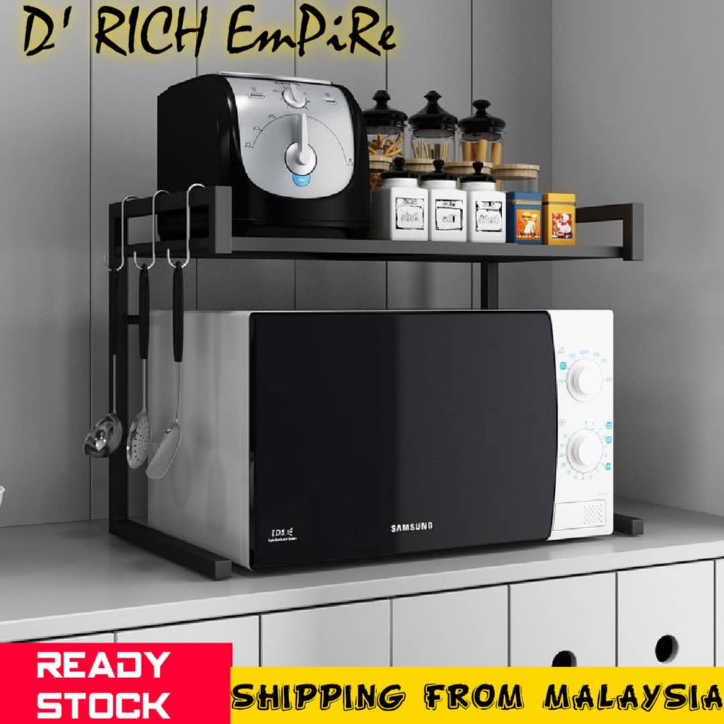 💓ReAdyStOcK💓Microwave Rack Oven Rack Stainless Steel Kitchen Storage Rak Spice Rack / Rak