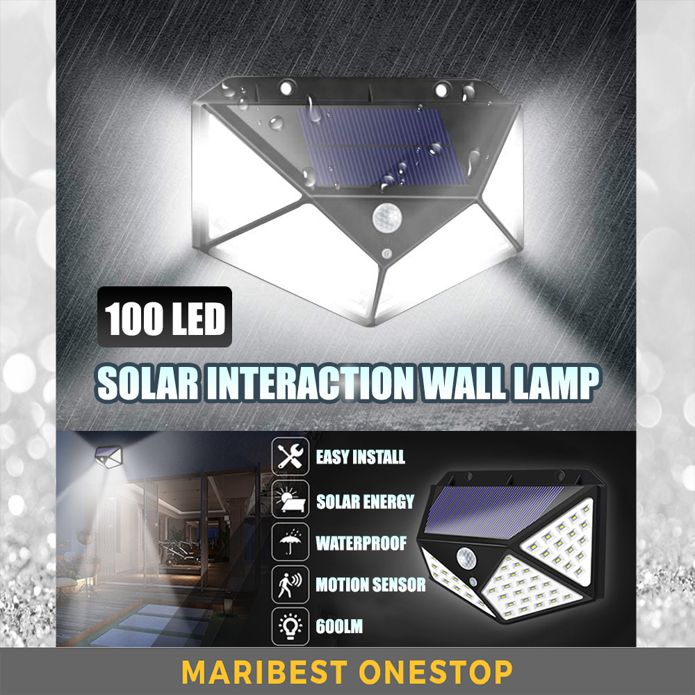  CL-100LED SOLAR INTERACTION WALL LIGHT 1800mAH SENSOR MOTION WATERPROOF WEATHER-PROOF OUTDOOR GARDEN STREET WALL LAMP