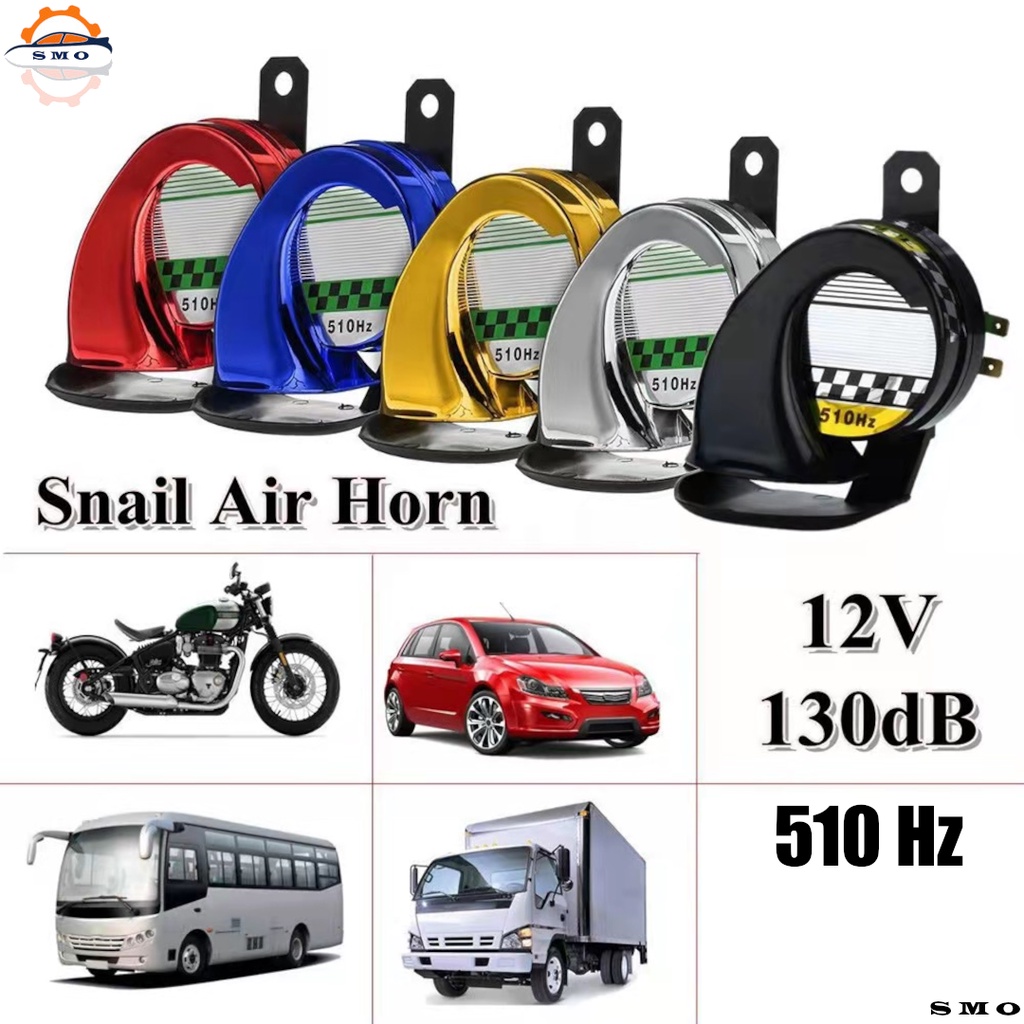 Car Snail Horn 130db 510hz BM Horn 12V Car Motorcycle Van Truck Hon Bunyi Kuat Hon Kereta Aksesori