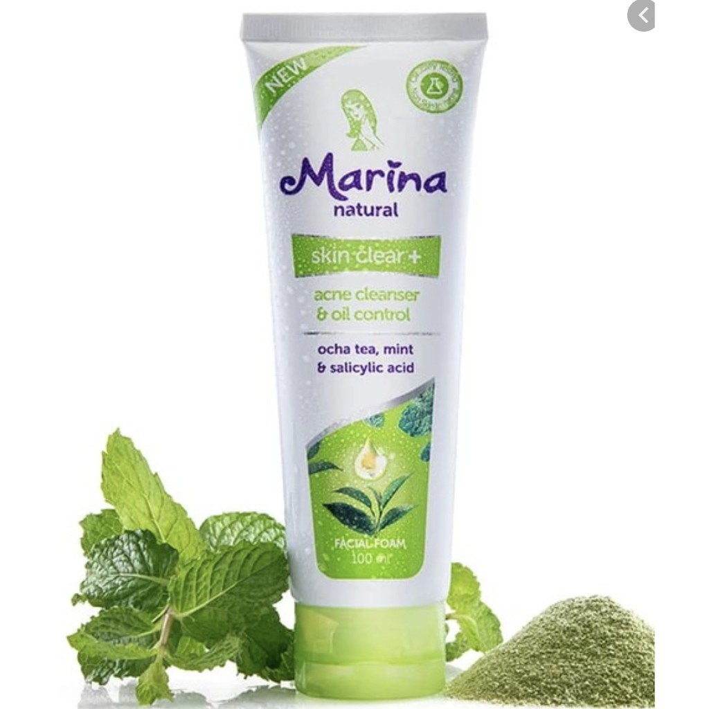marina facial foam green tea